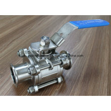 Bright Surface Ss304/Ss316 3PC Clamp Ball Valve